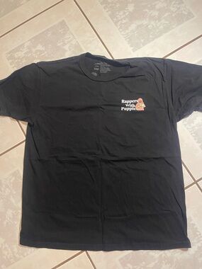 The Limited Black Short-Sleeve Tee with Small Multicolor Chest Graphic